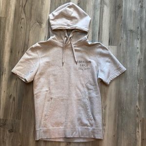 XS Gray American Eagle Hoodie Tee